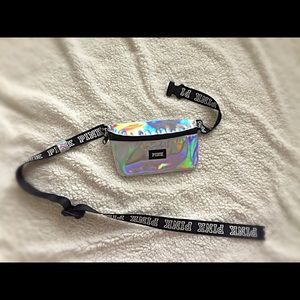 Pink holographic bag